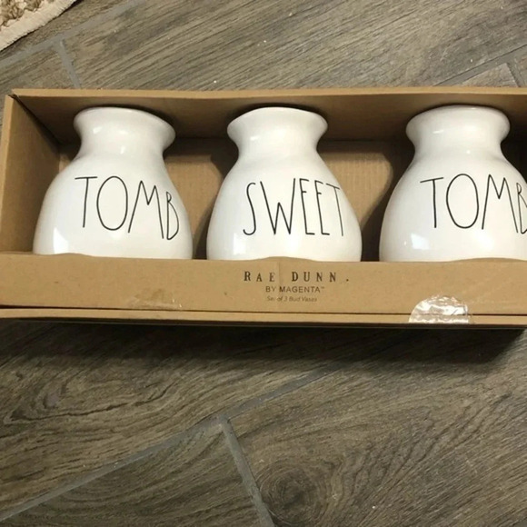 Rae Dunn vases TOMB SWEET TOMB - Picture 1 of 5